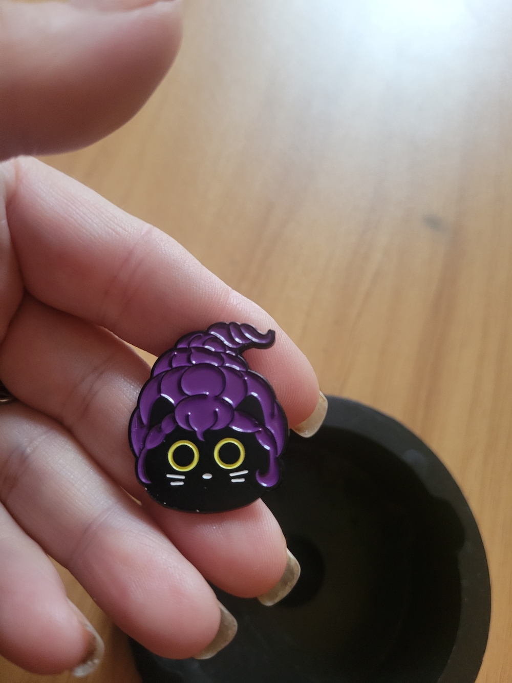 👻BUY 1 GET 1 FREE👻Purple Cat Hat Enamel Pin - Pets Small Pets Accessory